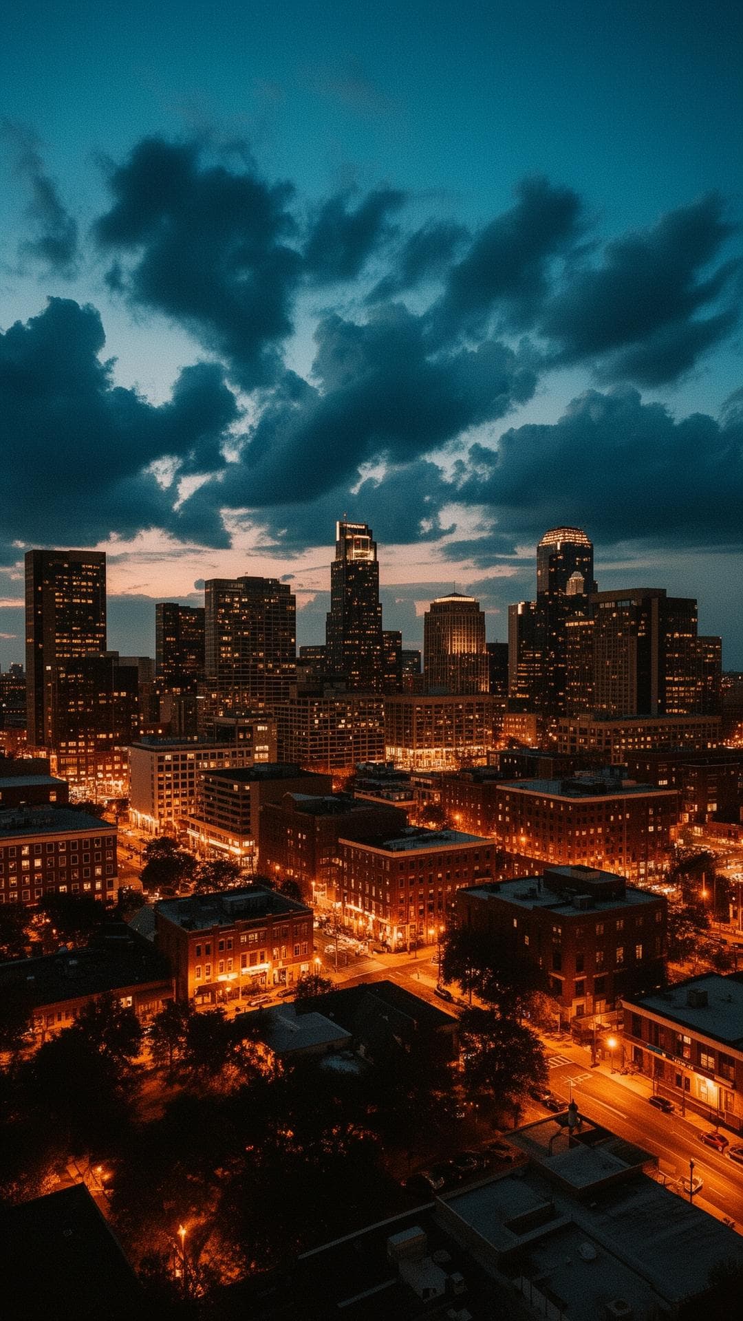 Atlanta skyline at dusk